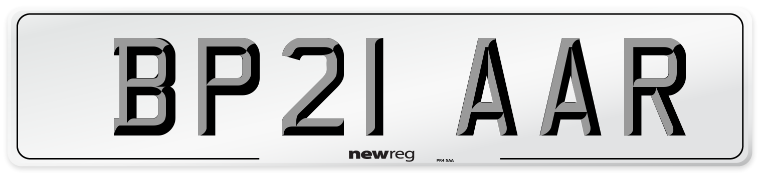 BP21 AAR Number Plate from New Reg
